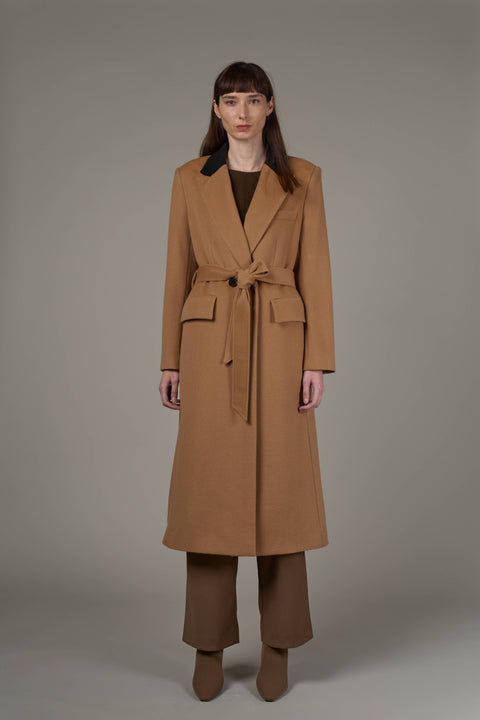JLW001B Oslo Tailored Coat-Camel&Black