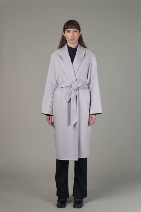 JLW011-Orsay Wavy Coat-Silver Grey