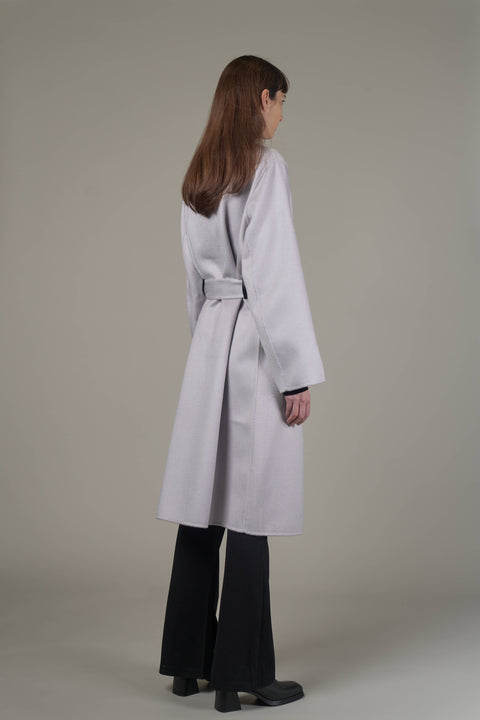 JLW011-Orsay Wavy Coat-Silver Grey