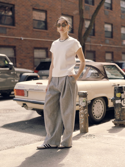 CZ25011 White Embroidered Tee