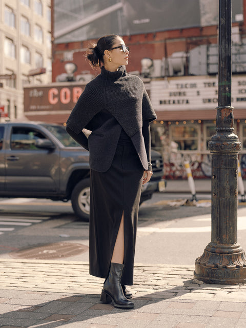 CZ25053 Wool Neck Warmer Charcoal