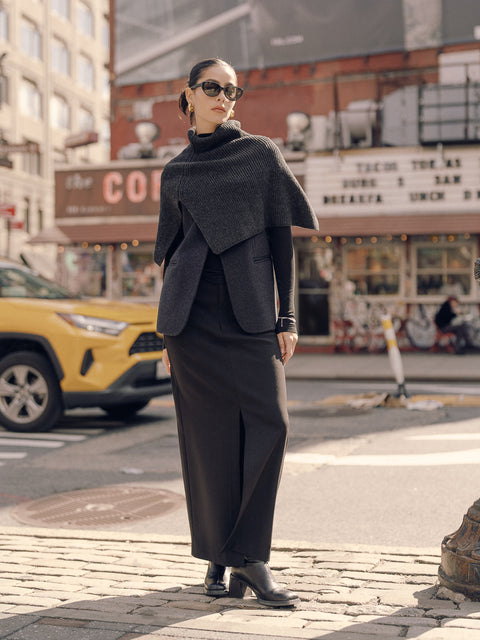 CZ25053 Wool Neck Warmer Charcoal