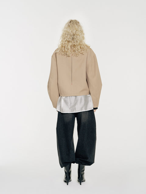 Emery Water Repellent Structured Twill Zip Jacket