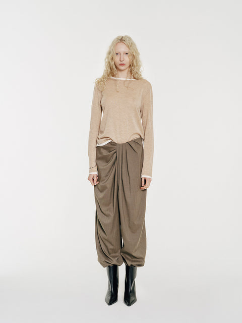 Lyric Sculpt Drape Wool Pants