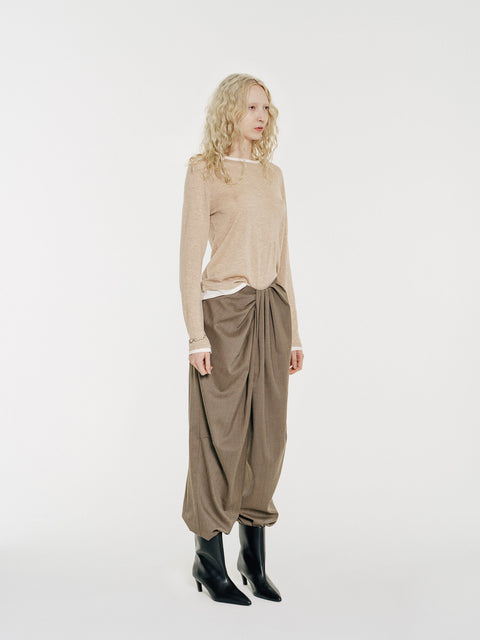 Lyric Sculpt Drape Wool Pants