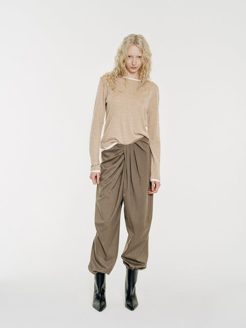 Lyric Sculpt Drape Wool Pants