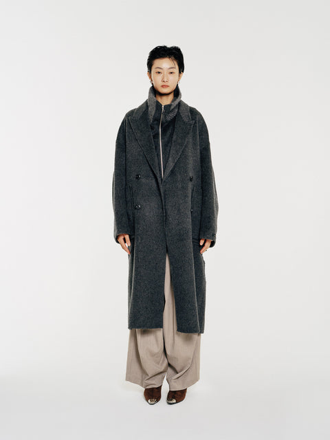 Sloane Gray Wool Maxi-Coat and Vest Set