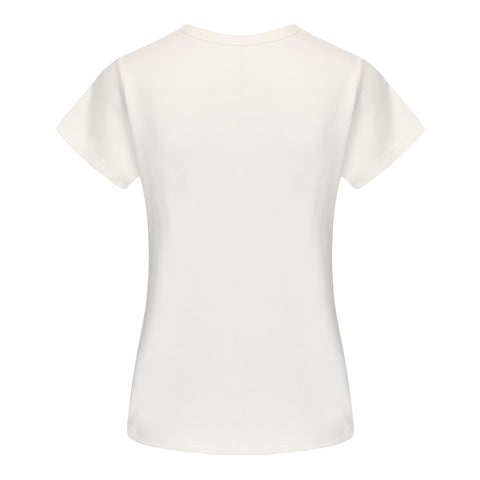 CZ25011 White Embroidered Tee