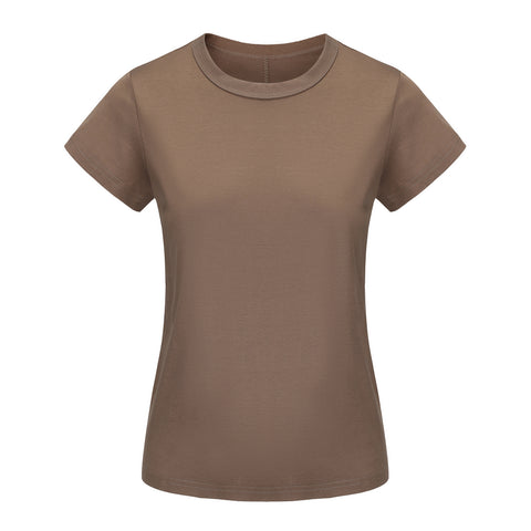 CZ25012 Etoupe Grey Embroidered Tee