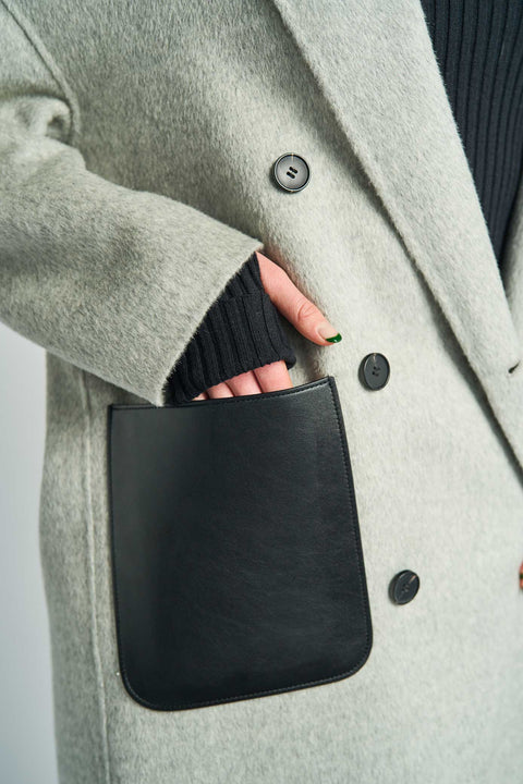 JL107A Marie Vicuña blended oversized coat - Light Gray