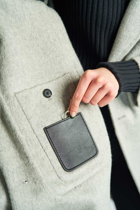 JL107A Marie Vicuña blended oversized coat - Light Gray