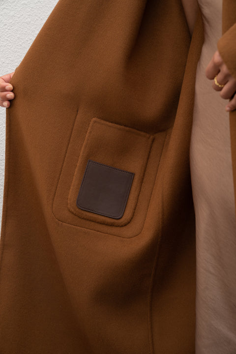 JL065A Hourglass Belted Coat - Cashmere