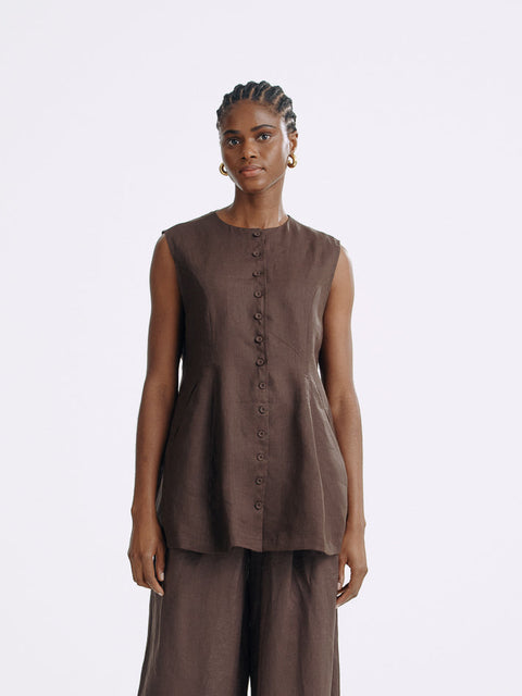 LT26053 A-Line Button Vest