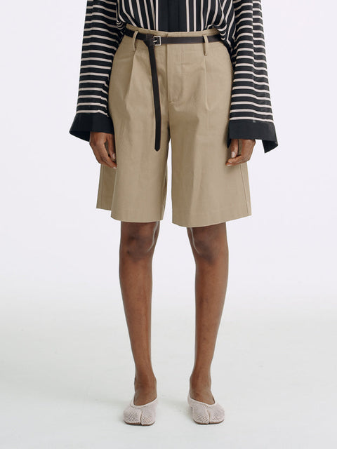 LT26036B Shorts with Belt Khaki