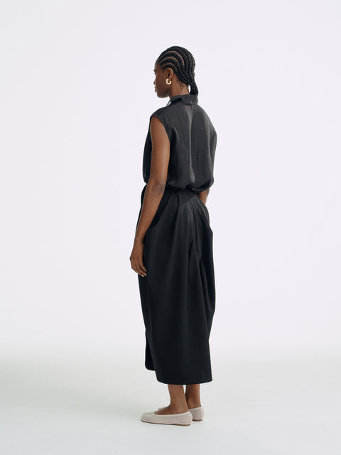 LT26048 Sheering Drape Front Top