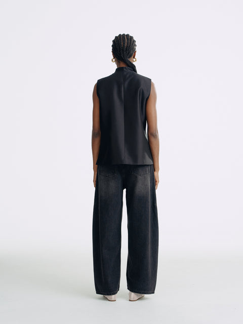 LT26068 Wool Silk Embroidery Top