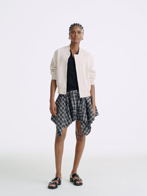 LT26063 Linen Bomber Jacket