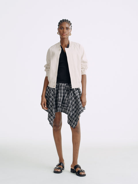 LT26063 Linen Bomber Jacket