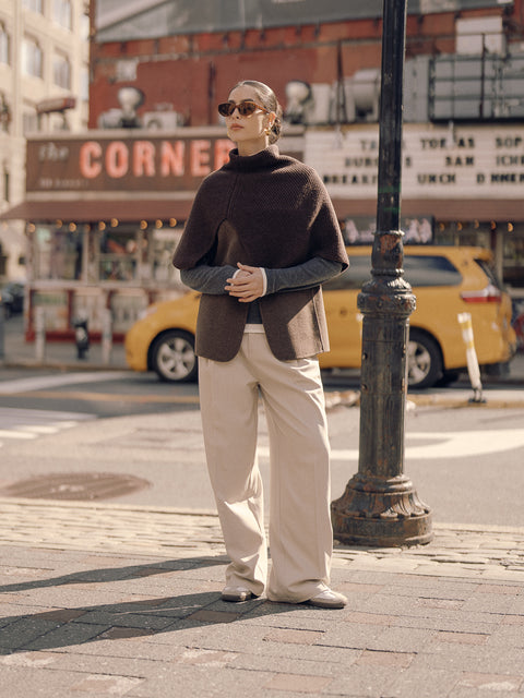 CZ25054 Wool Neck Warmer Chocolate