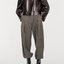 August Structured Wool Trousers Dark Brown
