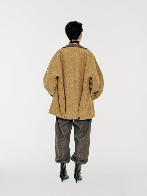 Marlowe Contrast Collar Wool Coat