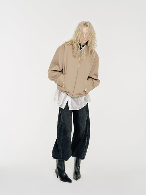 Emery Water Repellent Structured Twill Zip Jacket