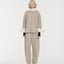 August Structured Wool Trousers Beige