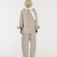 August Structured Wool Trousers Beige