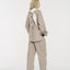 August Structured Wool Trousers Beige