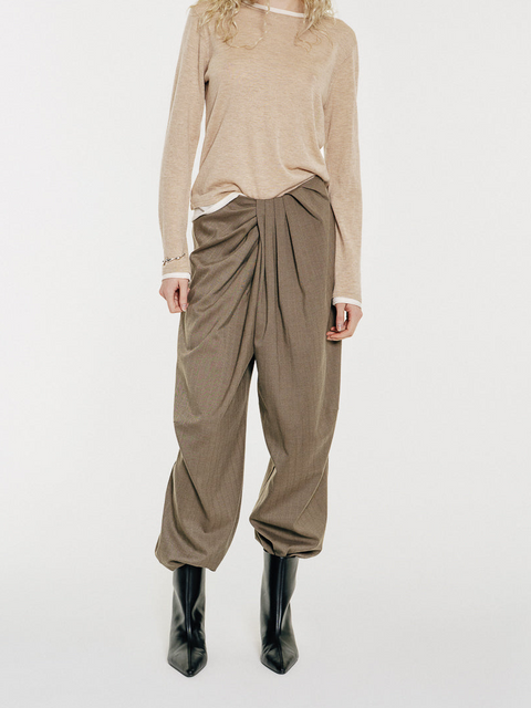 Lyric Sculpt Drape Wool Pants