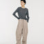 Tate Wool-Blended Barrel Pleated Pants