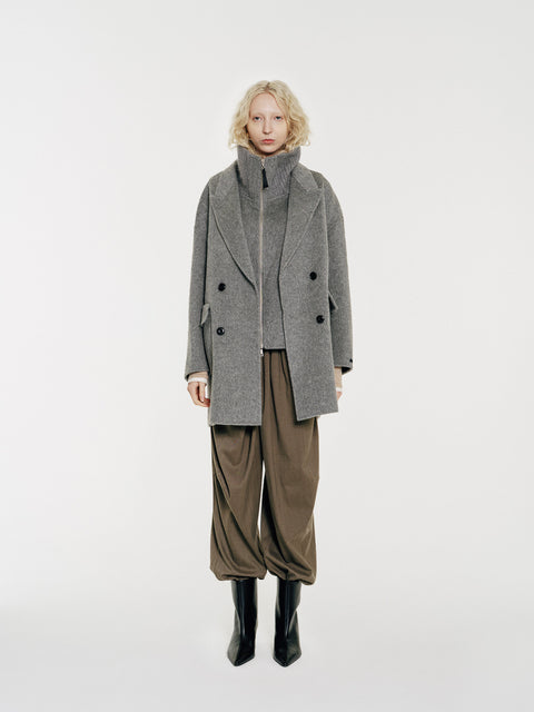 Sloane Wool Coat and Vest Set Midi