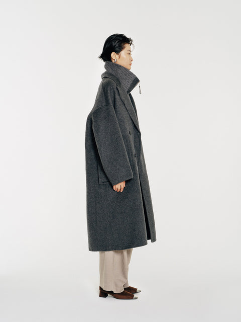 Sloane Gray Wool Maxi-Coat and Vest Set