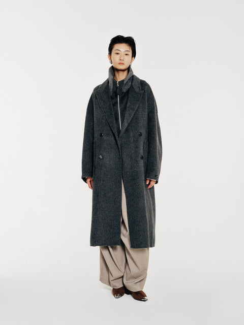 Sloane Gray Wool Maxi-Coat and Vest Set
