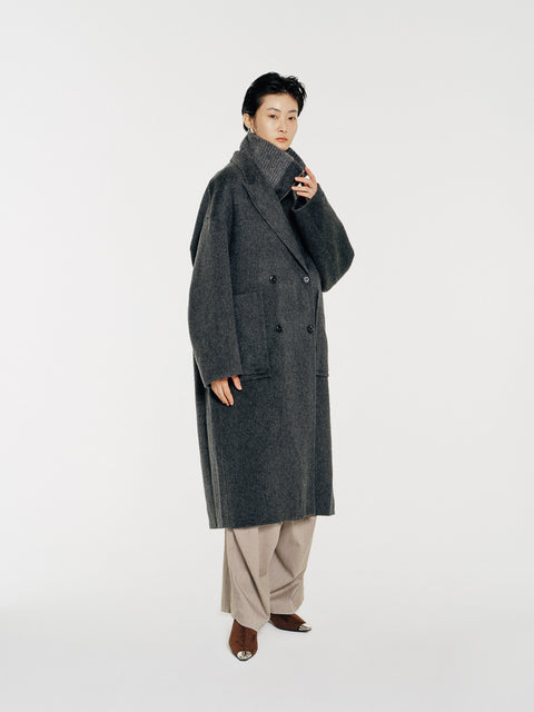 Sloane Gray Wool Maxi-Coat and Vest Set