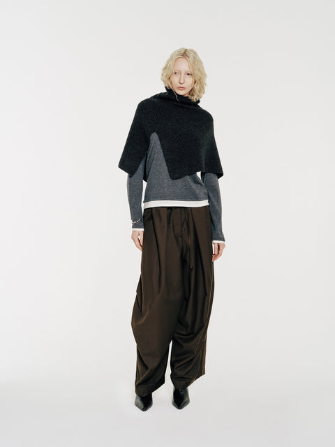 CZ25053 Wool Neck Warmer Charcoal