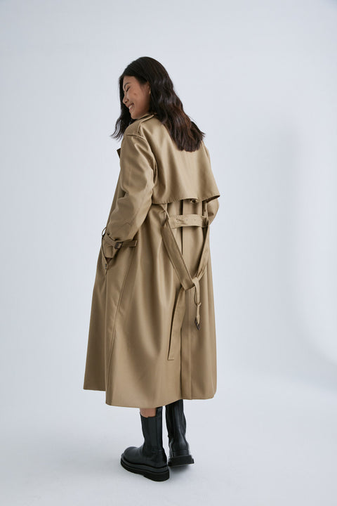 JL094A Military Officer Classic Twill Trench Coat